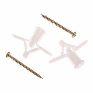 Bucha Para Drywall Com Parafuso para Painel 2 Peças 15mm Branco Bemfixa