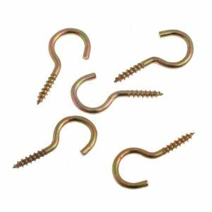Gancho Rosca para Madeira 15x30 Cromado Dourado Bemfixa