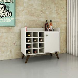 Aparador Rack 1 Porta 89x77x40 Off White Movelbento