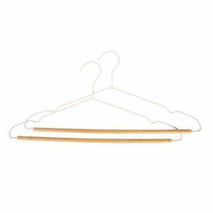 Cabide Cloud de Madeira 2 Peças com Presilha Branco Casa&Ideia