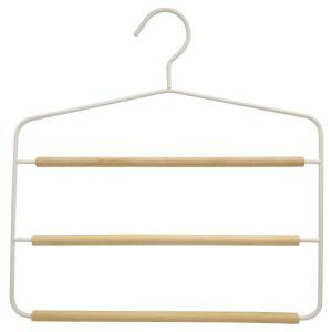 Cabide de Metal Triplo Branco Casa&Ideia