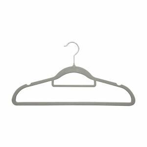 Cabide Sintético Adult 6 peças Cinza Casa&Ideia