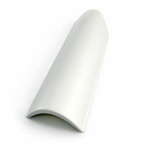Meia Telha Cerâmica Vitrificada Branco Perkus