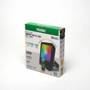 Refletor Led 50W Smart Wi-fi Autovolt Preto Tashibra