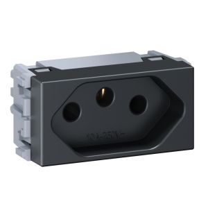 Módulo Tomada 2P+T 10A Esatta Grafite Escuro Weg