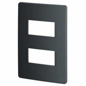 Placa 4x2 2 Seções Esatta Grafite Escuro Weg