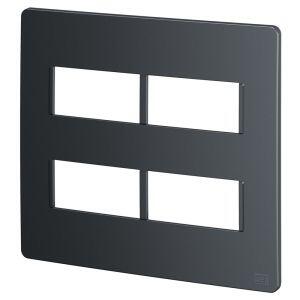 Placa 4x4 4 Seções Esatta Grafite Escuro Weg