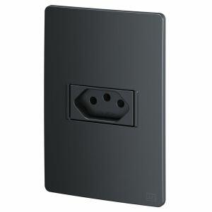 Conjunto 1 Seção Tomada 2P+T 10A Esatta Grafite Escuro 250V Weg