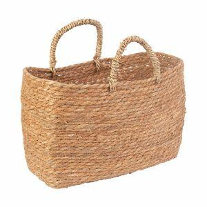 Cesta Decorativa com Alça Paille 38X20X24cm Diagonal