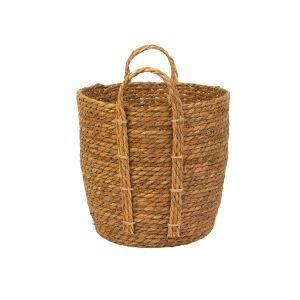 Cesta Decorativa com Alça Paille 27X27X26cm Diagonal