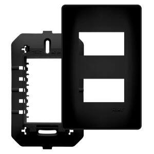 Placa 4X2 2 Seções Habitat Black Vertical Fame