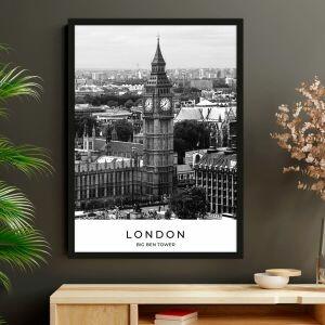 Quadro Londres 50x70cm Preto Diagonal Quadro Londres 50x70cm Preto Diagonal