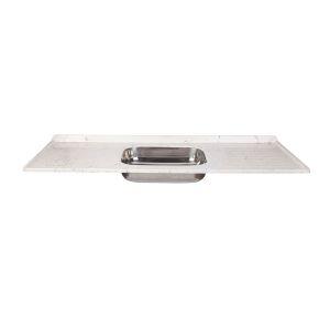 Pia Marmorite com Cuba Inox 1,20m Granitado Branco Hidrofama Pia Marmorite com Cuba Inox 1,20m Granitado Branco Hidrofama