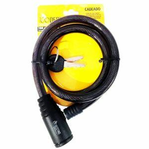 Cadeado de Aço Preto para Bike 100Destino