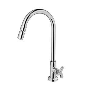 Torneira para Cozinha de Mesa Bica Alta 1/2" Nova Trio Cromado Docol