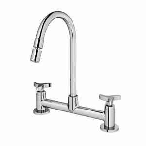Torneira Misturador para Cozinha de Mesa Bica Alta 1/2" Nova Trio Cromado Docol