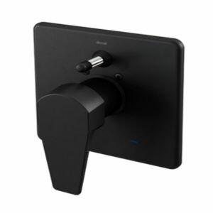 Acabamento Monocomando para Chuveiro e Banheira Lift Onix 1/2" Preto Fosco Docol