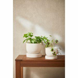 Cachepô Cimento 20,5x23 Off White Mart Collection