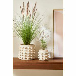 Cachepô Cimento 22x26 Off White Mart Collection