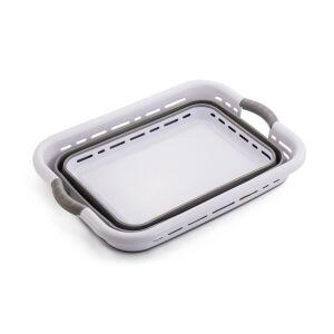 Cesto de Silicone Retrátil 37L 61x43,8x27cm Cinza Casa&Ideia