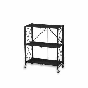 Estante de Ferro Dobrável 71,5X36,5X87cm Preto Diagonal