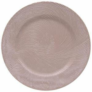 Sousplat Galles Flat Riscas 33cm Taupe Copa&Cia