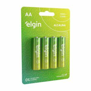 Pilha Alcalina 4 Peças AA Elgin