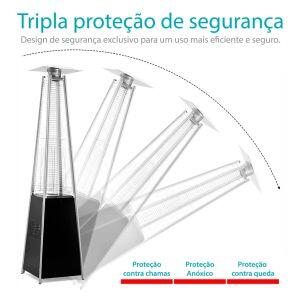 Aquecedor de Ambiente Externo Warm Machine a Gás 1,80m Marrom Fascino Aquecedor de Ambiente Externo Warm Machine a Gás 1,80m Marrom Fascino
