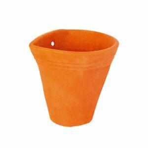 Vaso Cerâmico Parede Liso N2 Natural Fascino