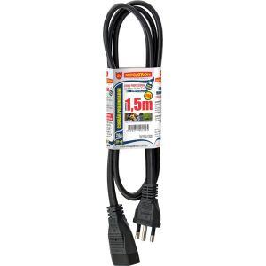 Extensão 3X2,50mmX1,50m PP Plano Preto 20A Megatron