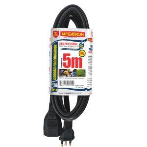 Extensão 3X2,50mmX5,00m PP Plano 20A Preto Megatron