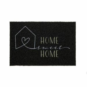 Capacho de Vinil Tapete Home Sweet Home 40X60cm Preto Kapazi
