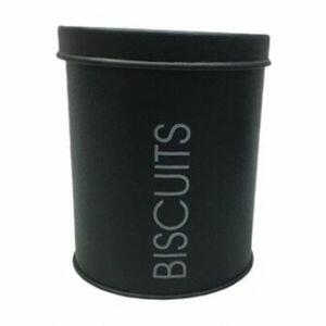 Pote de Biscoitos Slim Metal Preto Casa&Ideia