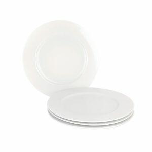 Jogo de Pratos de Porcelana para Lanche 4 Peças 21cm Casa&Ideia