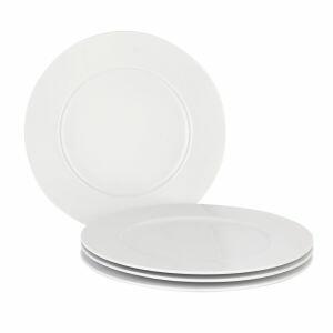 Jogo de Pratos Rasos de Porcelana 4 Peças 27cm Casa&Ideia