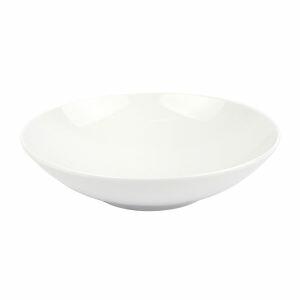Prato de Porcelana Fundo 20cm Branco Casa&Ideia