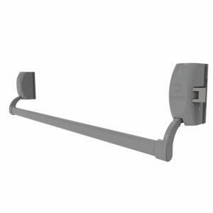 Barra Antipânico Push Simples Horizontal Cinza Durati