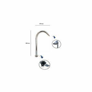 Cascata Mini Bico de Pato 7,2 m³/h Cromado Pooltec