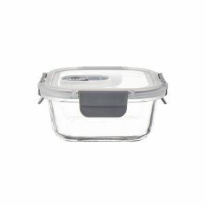 Pote de Vidro Hermético Com Tampa Plástica Quadrado 800ml Casa&ideia