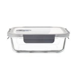 Pote de Vidro Hermético Com Tampa Plástica Reto 1050ml Casa&ideia