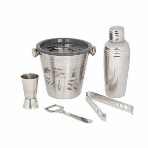Kit Bar 5 Peças Inox Casa&Ideia Kit Bar 5 Peças Inox Casa&Ideia
