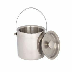 Balde para Gelo com Tampa Inox 15cm Casa&Ideia Balde para Gelo com Tampa Inox 15cm Casa&Ideia