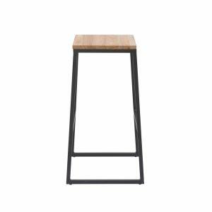 Banqueta Verena Metal Preto Diagonal