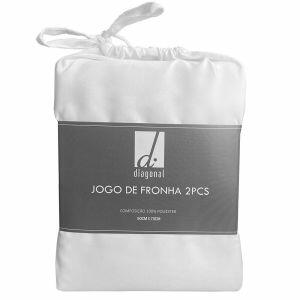 Jogo de Fronha 2 Peças 0,50x0,70m Branco Diagonal
