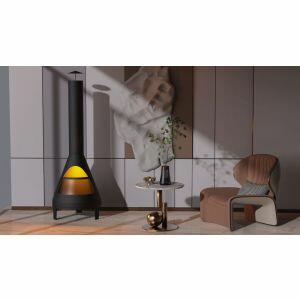 Lareira Genebra Aço Carbono 60x178 Preto Fascino Lareira Genebra Aço Carbono 60x178 Preto Fascino
