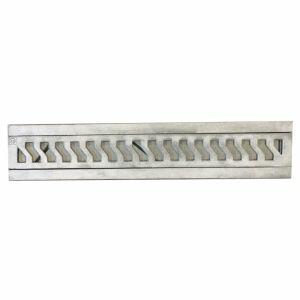Conjunto Grelha para Calha Piso 10x50cm Aluminio Martelado Costa Navarro