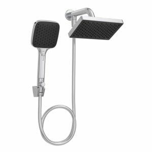 Chuveiro Retangular de Parede Com Desviador Flex Plus 20cm Cromado Deca