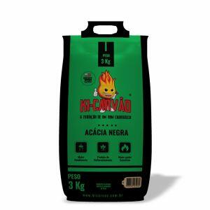 Carvão Acácia Negra Ki-Carvão 3kg Preto/Verde