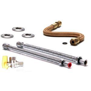 Kit Ligação para Aquecedor a Gás MF Ang 1/2" 40cm Distak