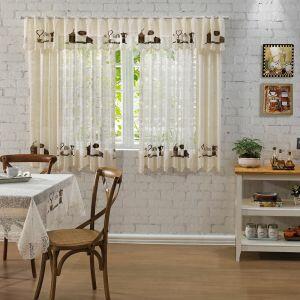 Cortina Poliéster Grão de Café com Bandô 30cm 220x120 Bege Interlar